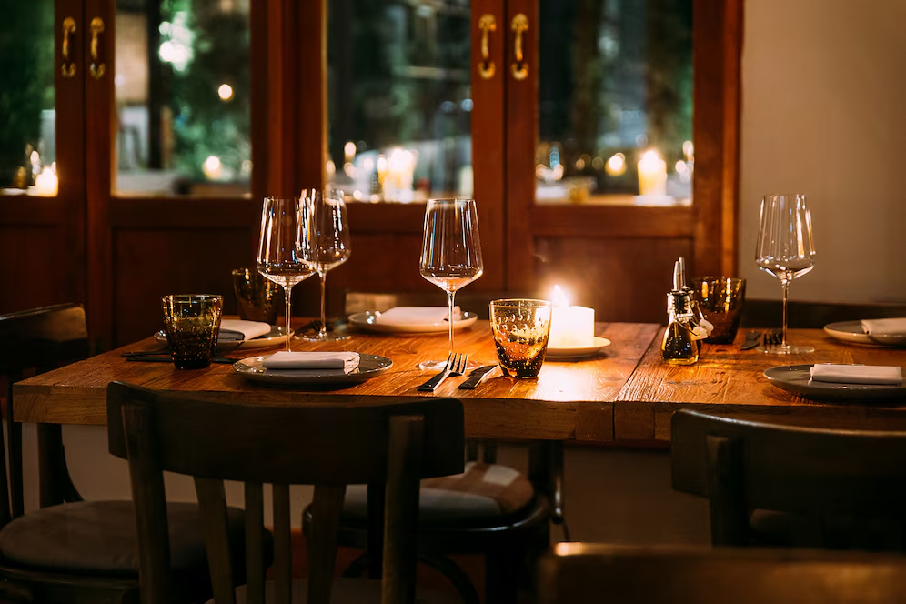 An intimate restaurant setting
